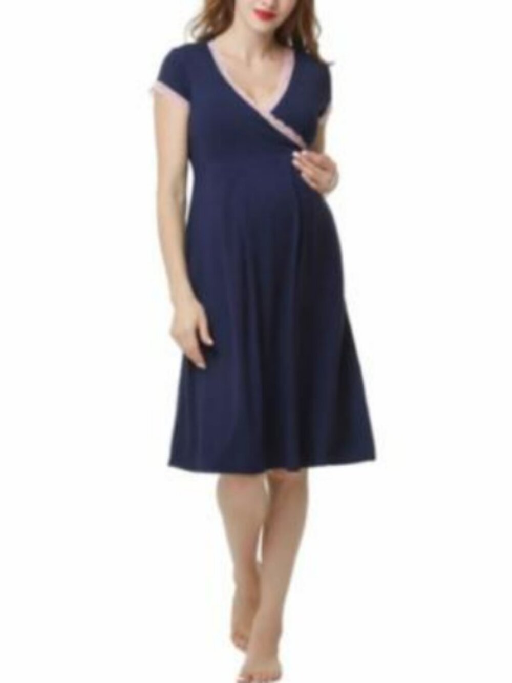 Kimi & Kai Jenny Maternity Nursing Night Gown - Navy